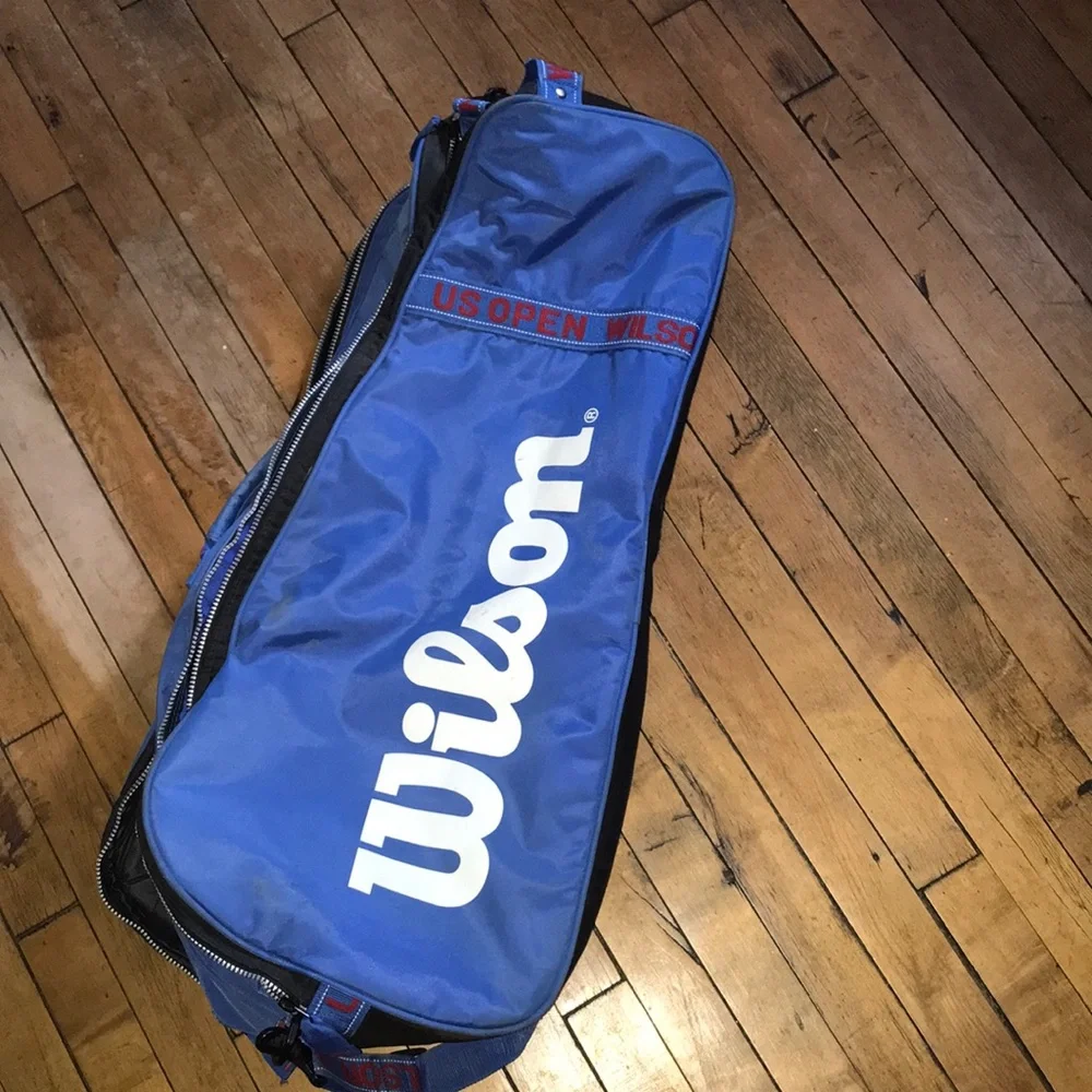Wilson Blue Duffel Tennis Bag with Bold US Open White Logo